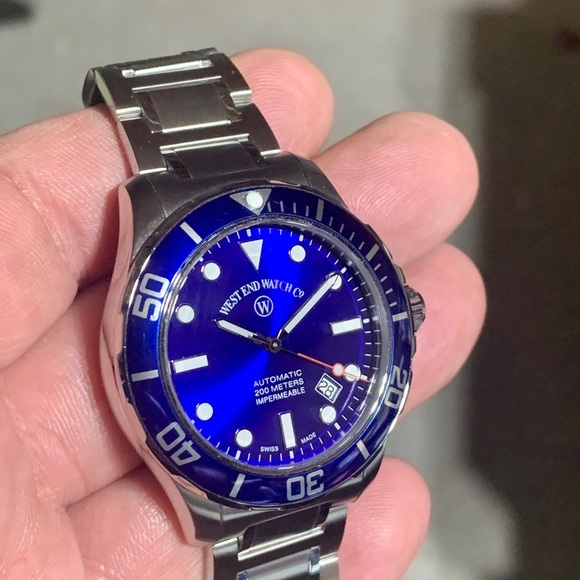 West End Watch Swiss Auto Sapphire Blue Bezel Blue - Picture 13 of 16